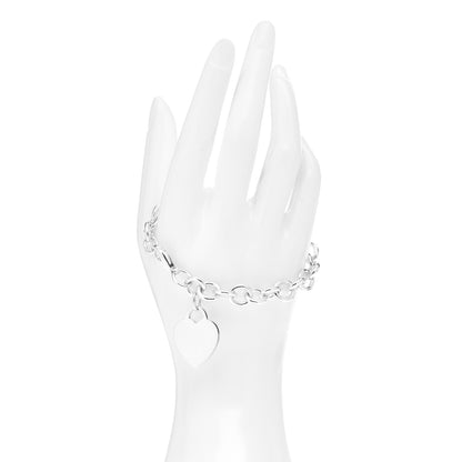 Tiffany Sterling Silver Heart Tag Charm Bracelet 2 of 5
