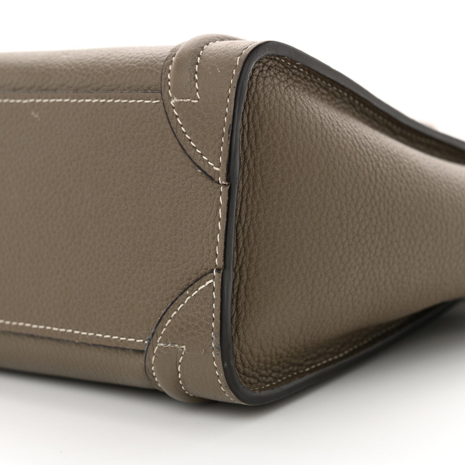Celine Drummed Calfskin Nano Luggage Souris 10 of 18