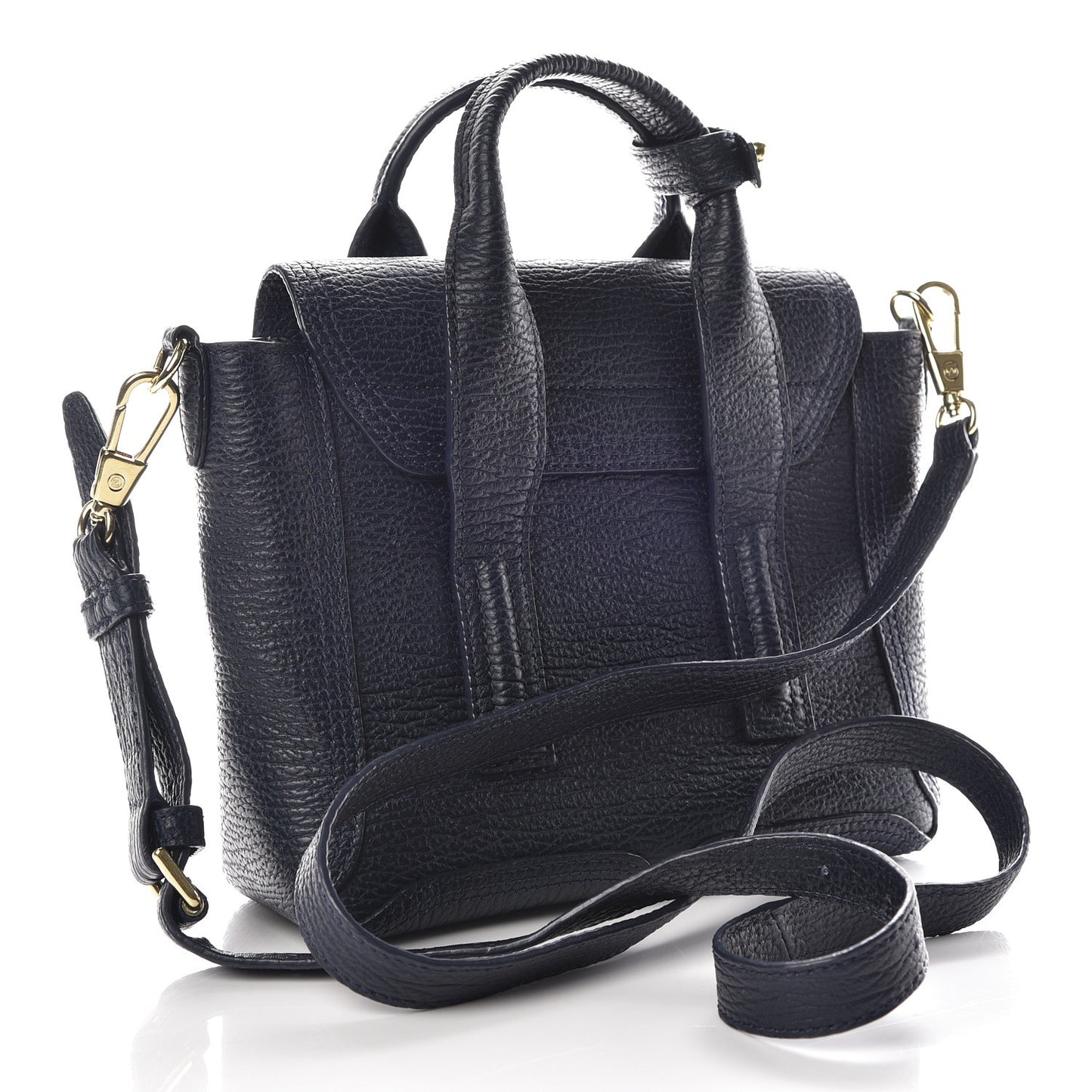 3.1 Textured Calfskin Mini Pashli Satchel Ink