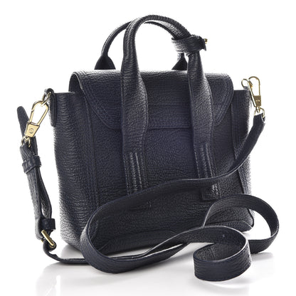 3.1 Phillip Lim 3.1 Textured Calfskin Mini Pashli Satchel Ink 3 of 10