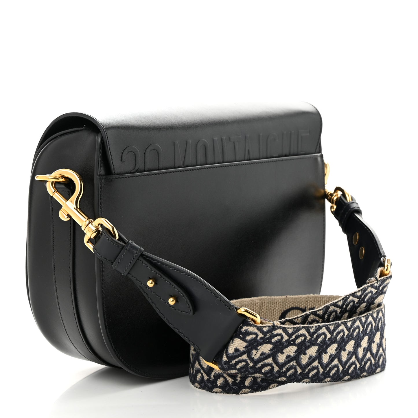 Box Calfskin Large Bobby Flap Black
