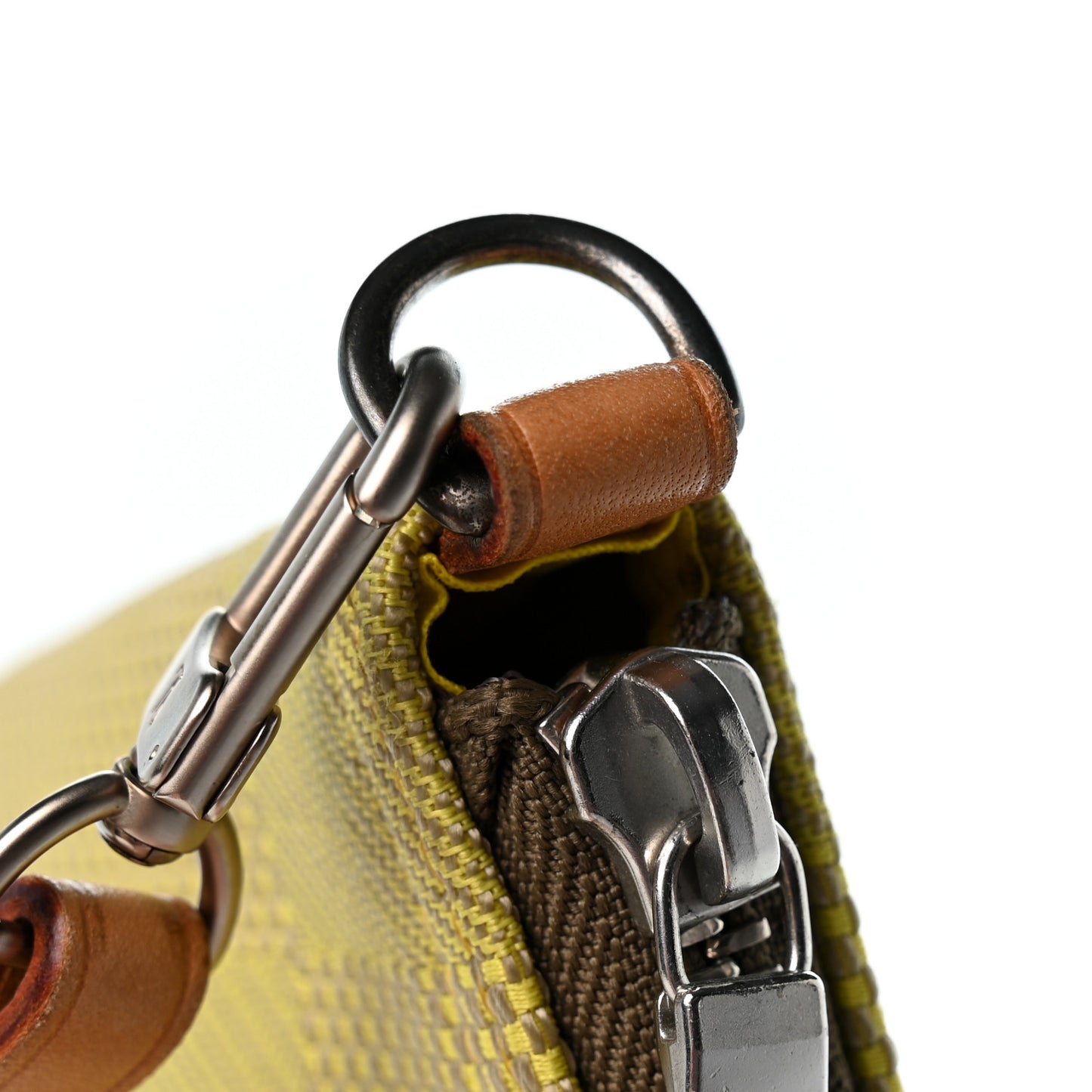 Damier Geant Americas Cup Pochette Accessories Volunteer Bag Yellow