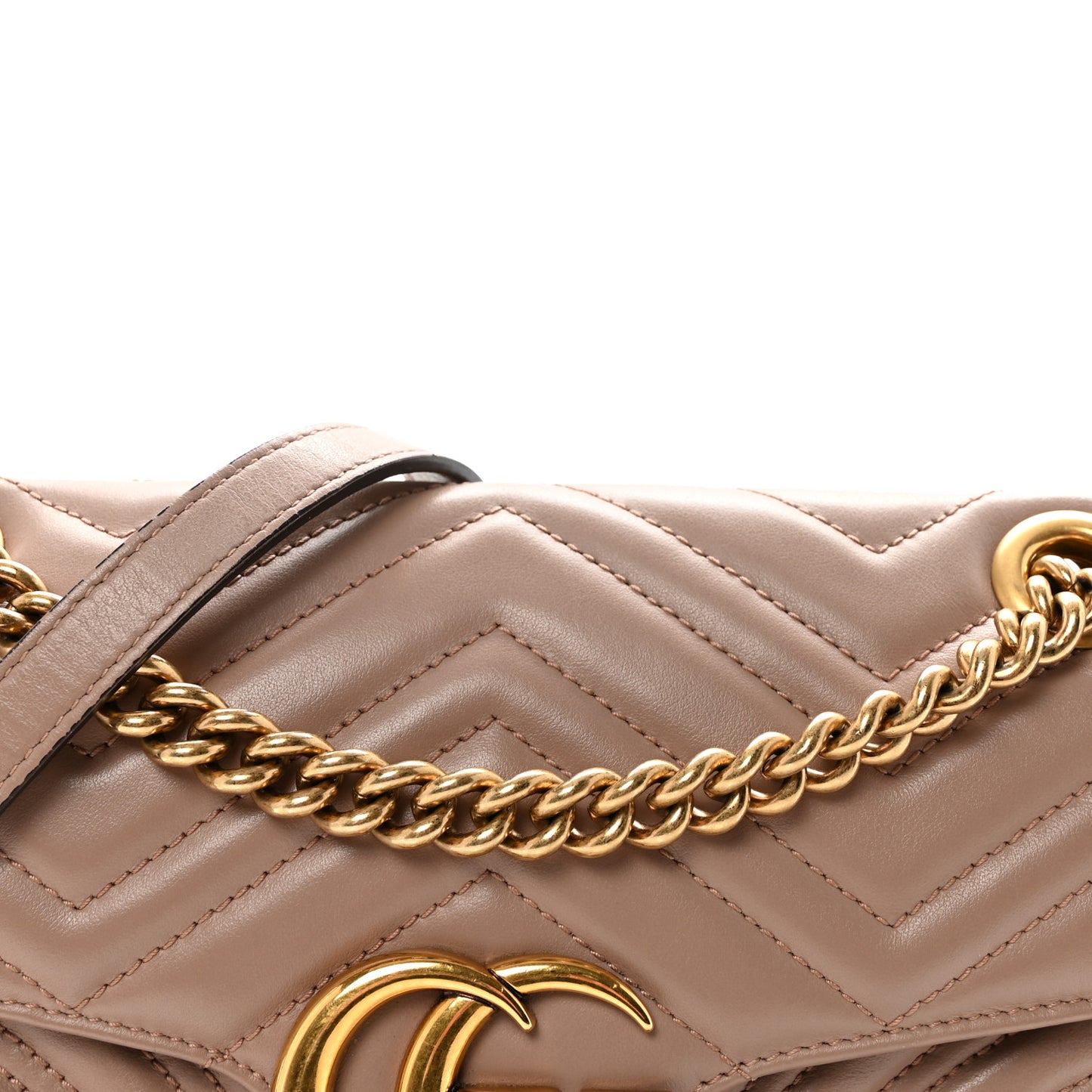 Calfskin Matelasse Small GG Marmont Shoulder Bag Porcelain Rose