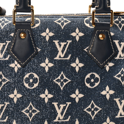 Louis Vuitton Monogram Jacquard Denim Speedy Bandouliere 25 Bleu 7 of 10