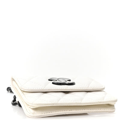 Chanel Caviar Quilted My Everything Belt Flap Card Holder White 3 of 10