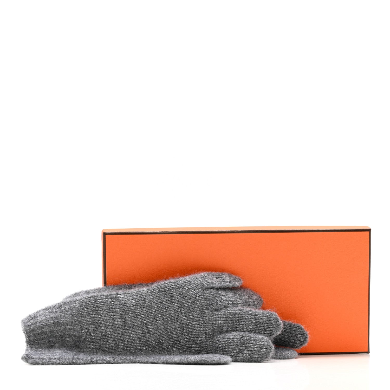 Hermes Cashmere Silk Knit Diva Gloves S Gris 4 of 4