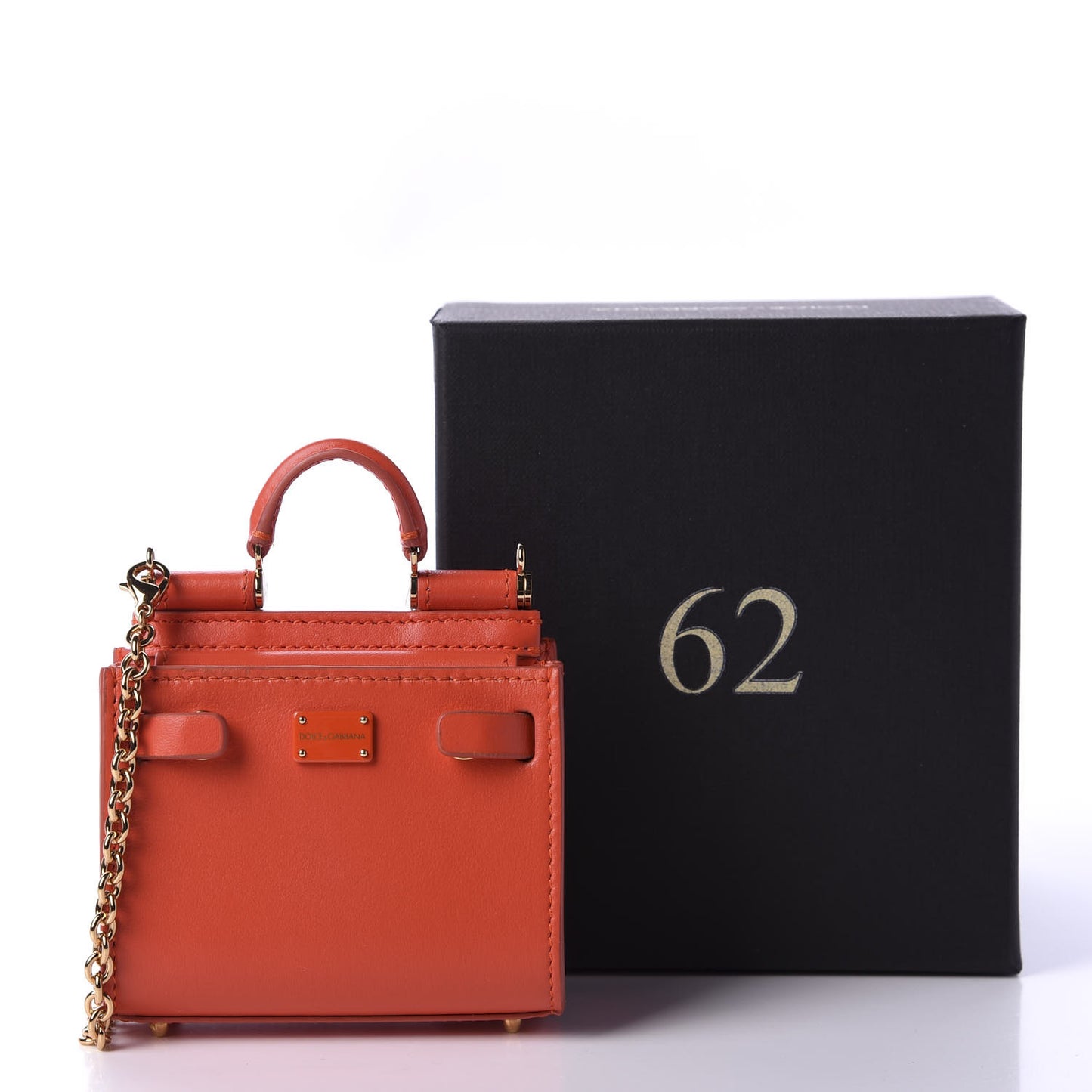 Calfskin Micro Miss Sicily 62 Satchel Orange