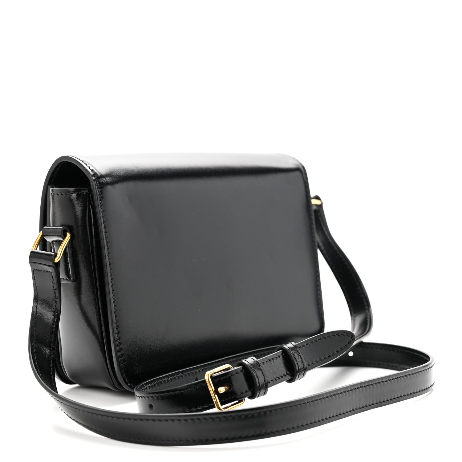 Celine Shiny Calfskin Teen Triomphe Black 3 of 9