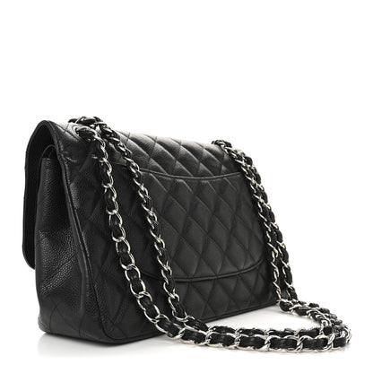 Chanel Caviar Quilted Jumbo Double Flap Black 3 of 14