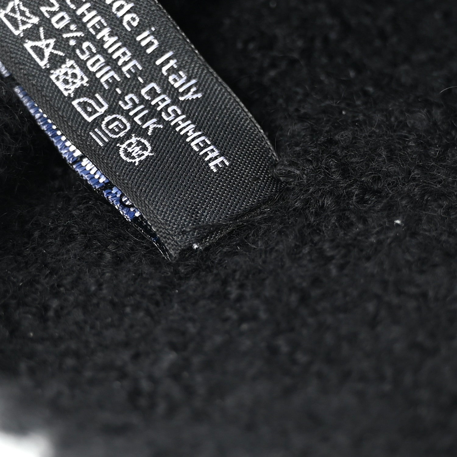 Chanel Cashmere Silk CC Beanie Hat Black White 6 of 6