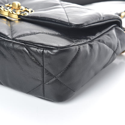 Chanel Goatskin Quilted Medium 19 Flap Black 10 of 10