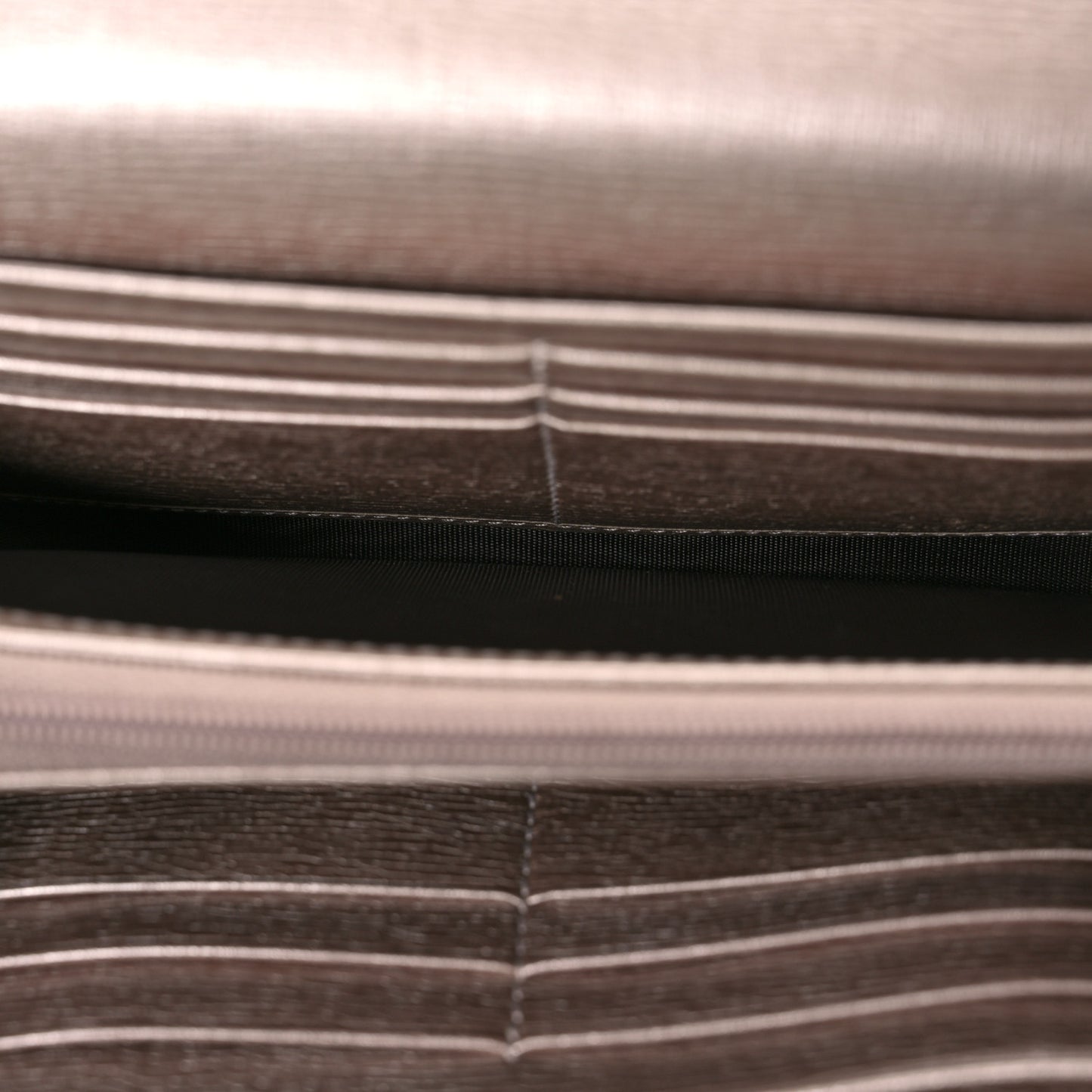 Shangai Calfskin Lovely Heart Continental Wallet Metallic Beige