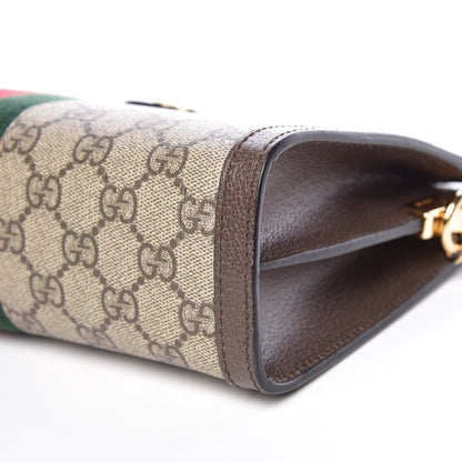Gucci GG Supreme Monogram Web Small Ophidia Chain Shoulder Bag Brown 5 of 11