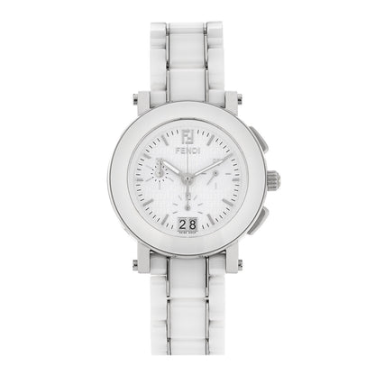 Fendi Stainless Steel Ceramic 38mm Chronograph Quartz Watch White 1 of 5
