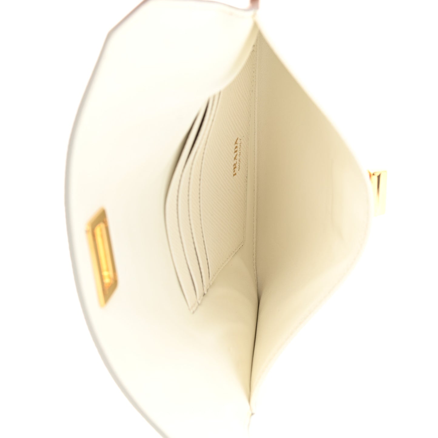 Saffiano Envelope Clutch White