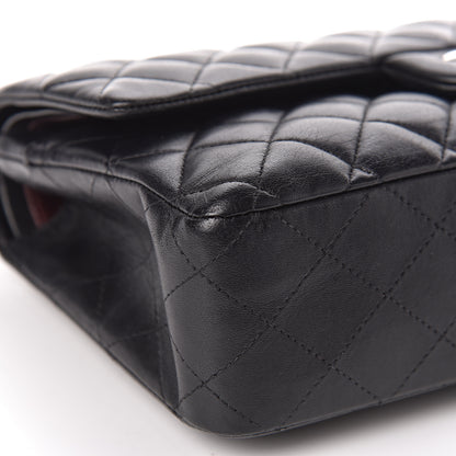 Chanel Lambskin Quilted Medium Double Flap Black 15 of 18