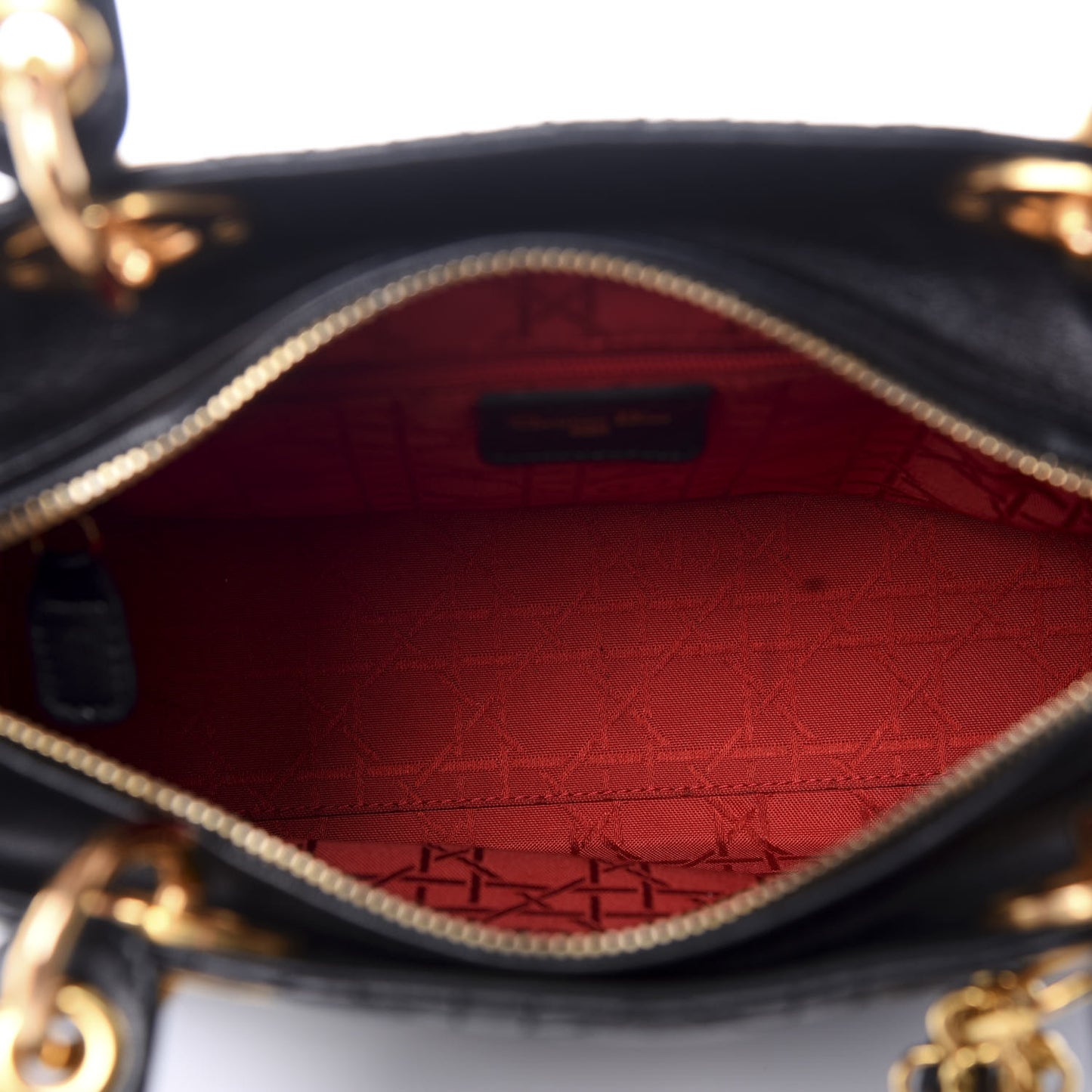Lambskin Cannage Medium Lady Dior Black