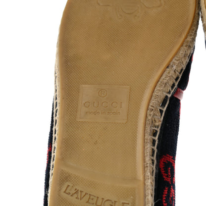 Gucci Terry Cloth GG Monogram Espadrilles 39.5 Blue Red 6 of 12