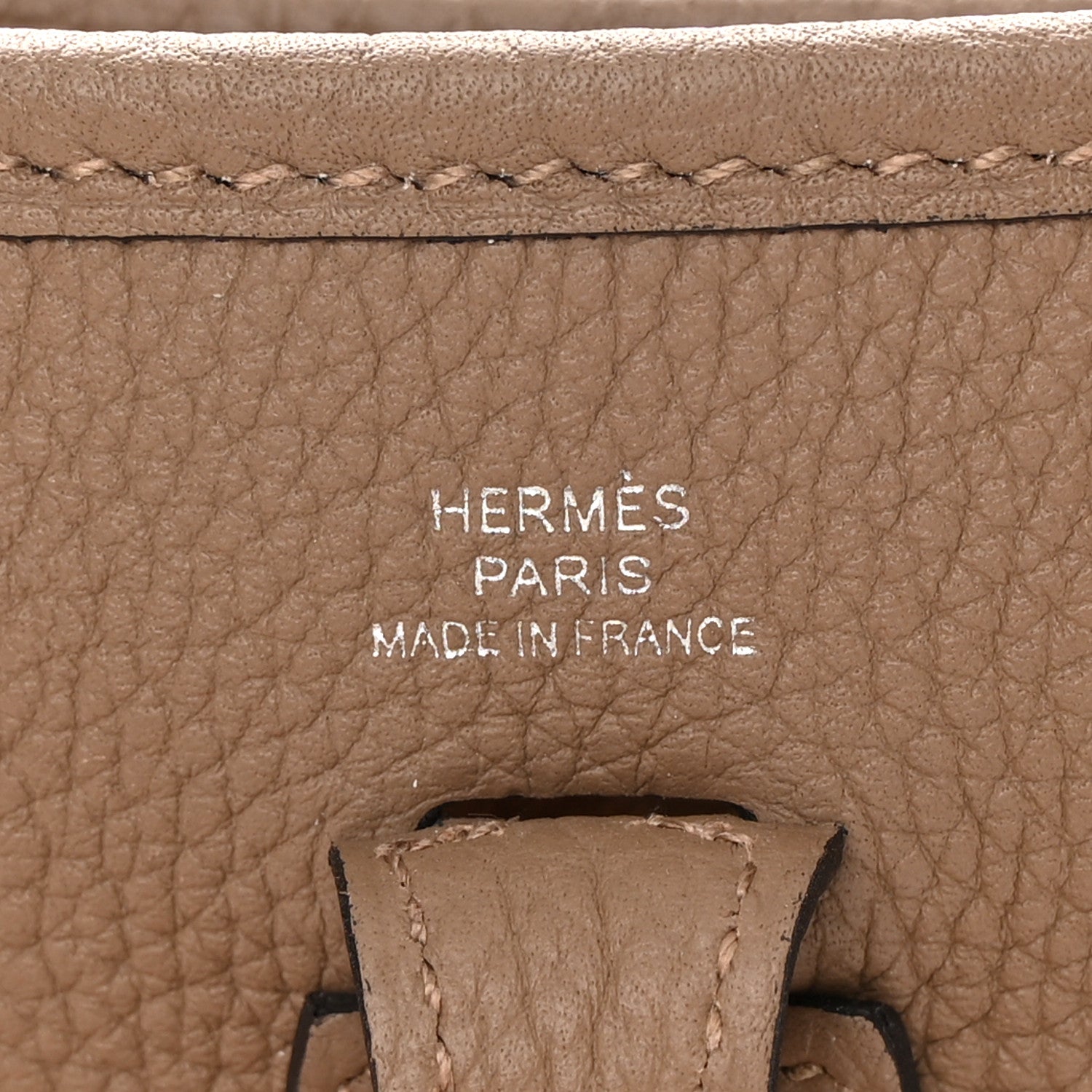 Hermes Taurillon Clemence Amazone Evelyne TPM Beige De Weimar Gris Etain 6 of 14