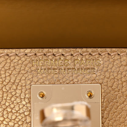 Hermes Metallic Chevre Chamkilight Mini Kelly Sellier 20 Dore 5 of 10