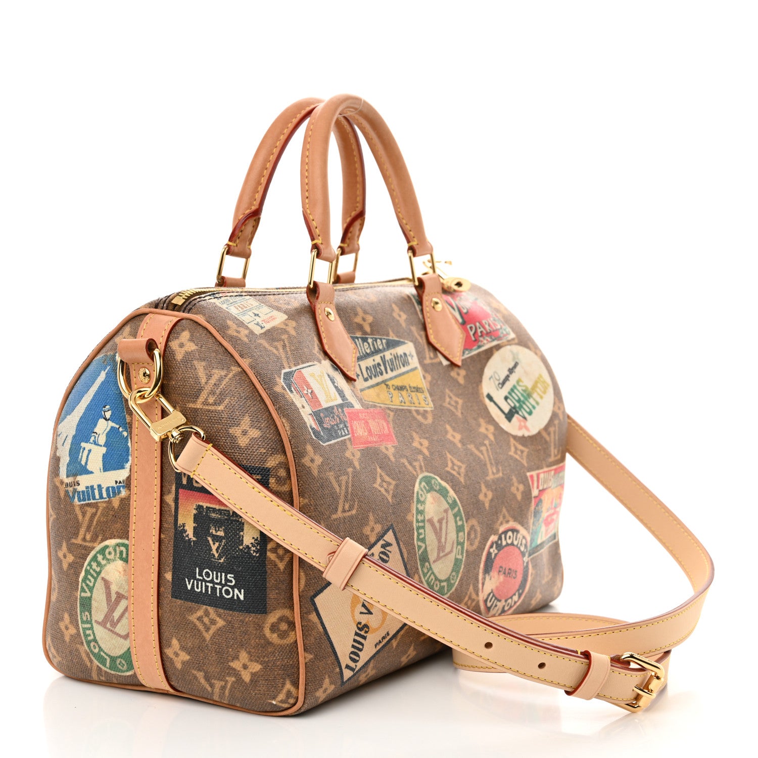 Louis Vuitton Monogram Hotel Labels Speedy Bandouliere 30 3 of 13