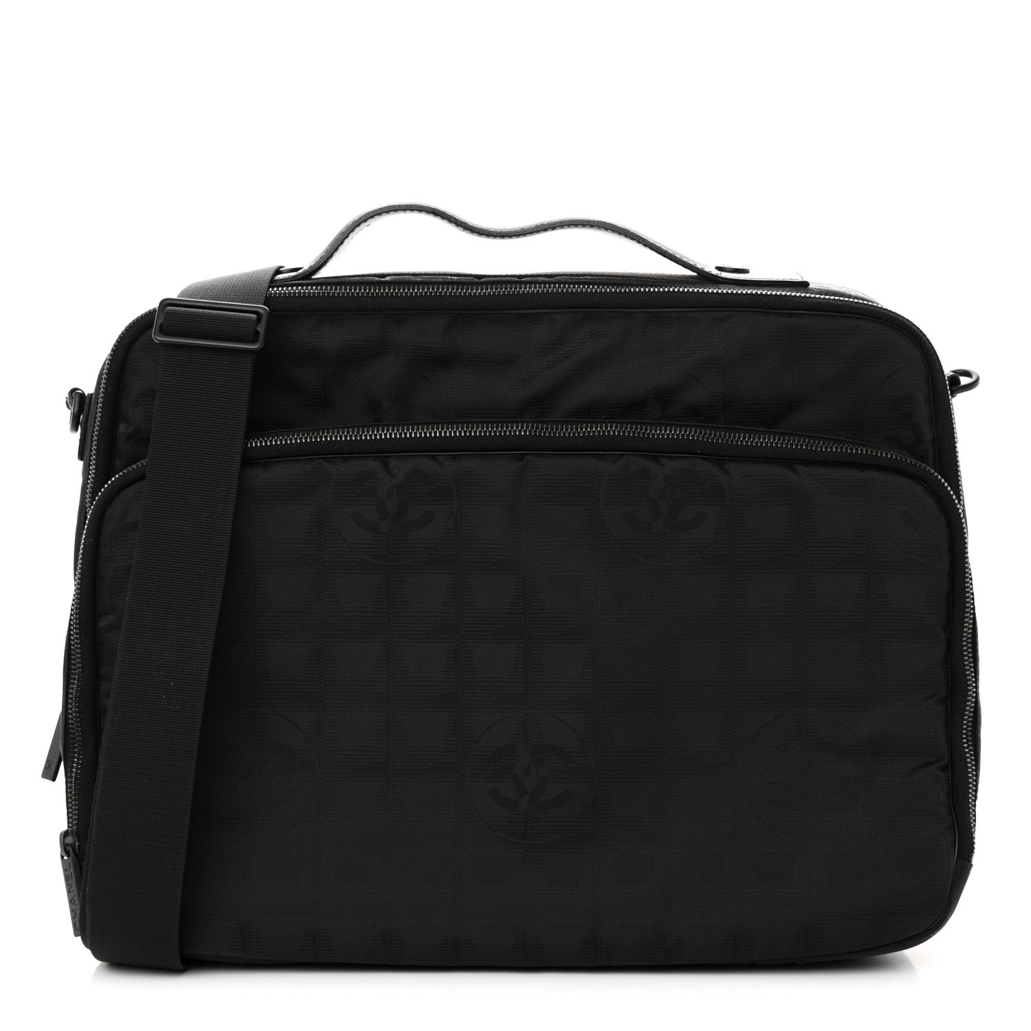 Chanel Nylon Travel Laptop Briefcase Black 1 of 17