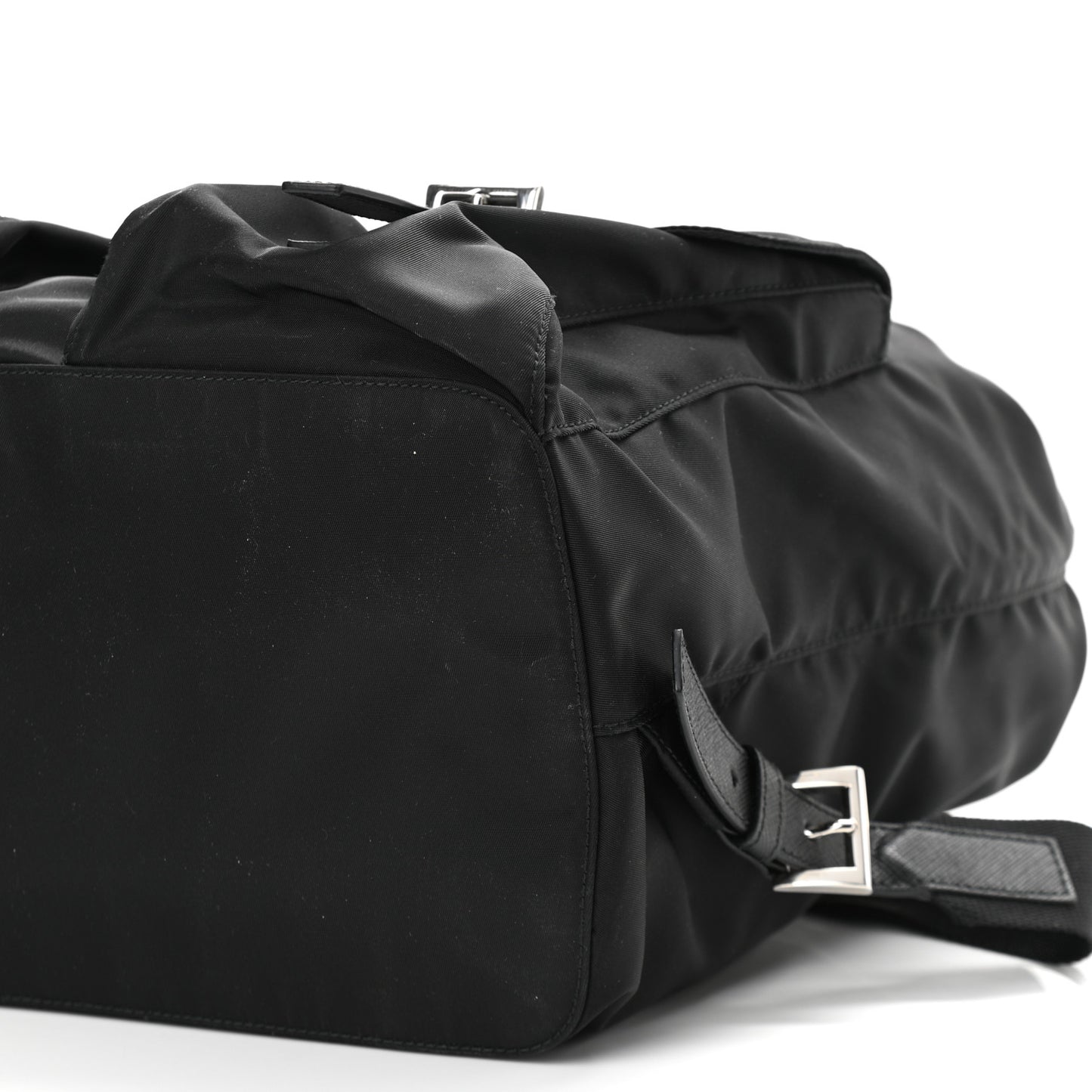 Tessuto Nylon Saffiano Medium Backpack Black