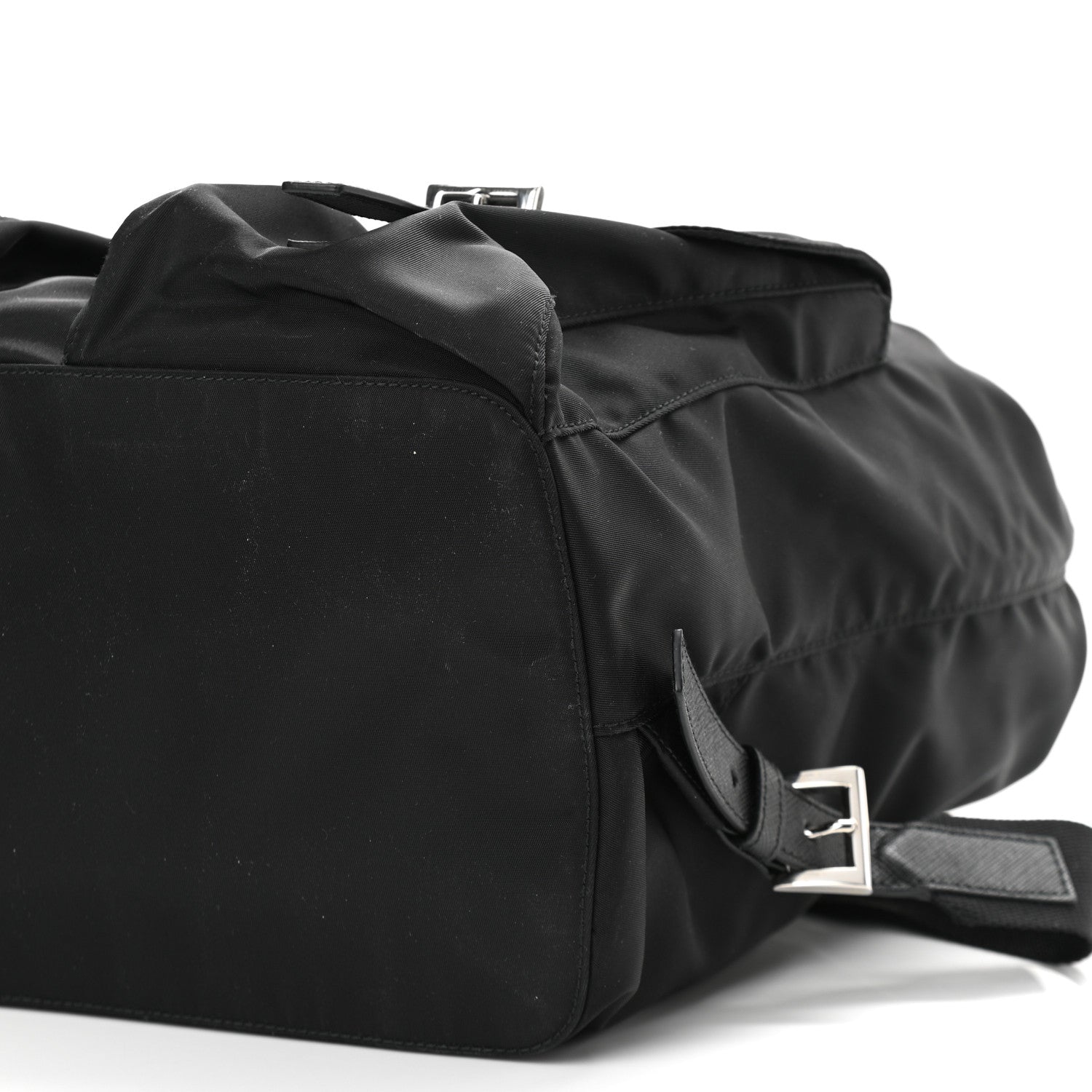 Prada Tessuto Nylon Saffiano Medium Backpack Black 9 of 10