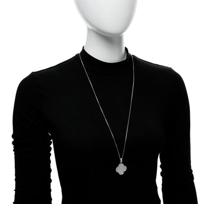 Van Cleef & Arpels 18K White Gold Diamond Magic Alhambra Long Necklace 3 of 5