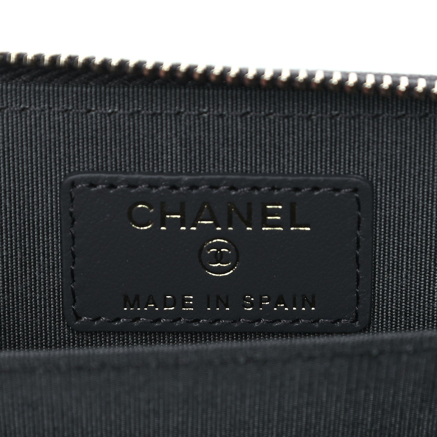Chanel Lambskin Quilted Chanel 19 Zip Around Coin Purse Wallet Dark Grey 6 of 9