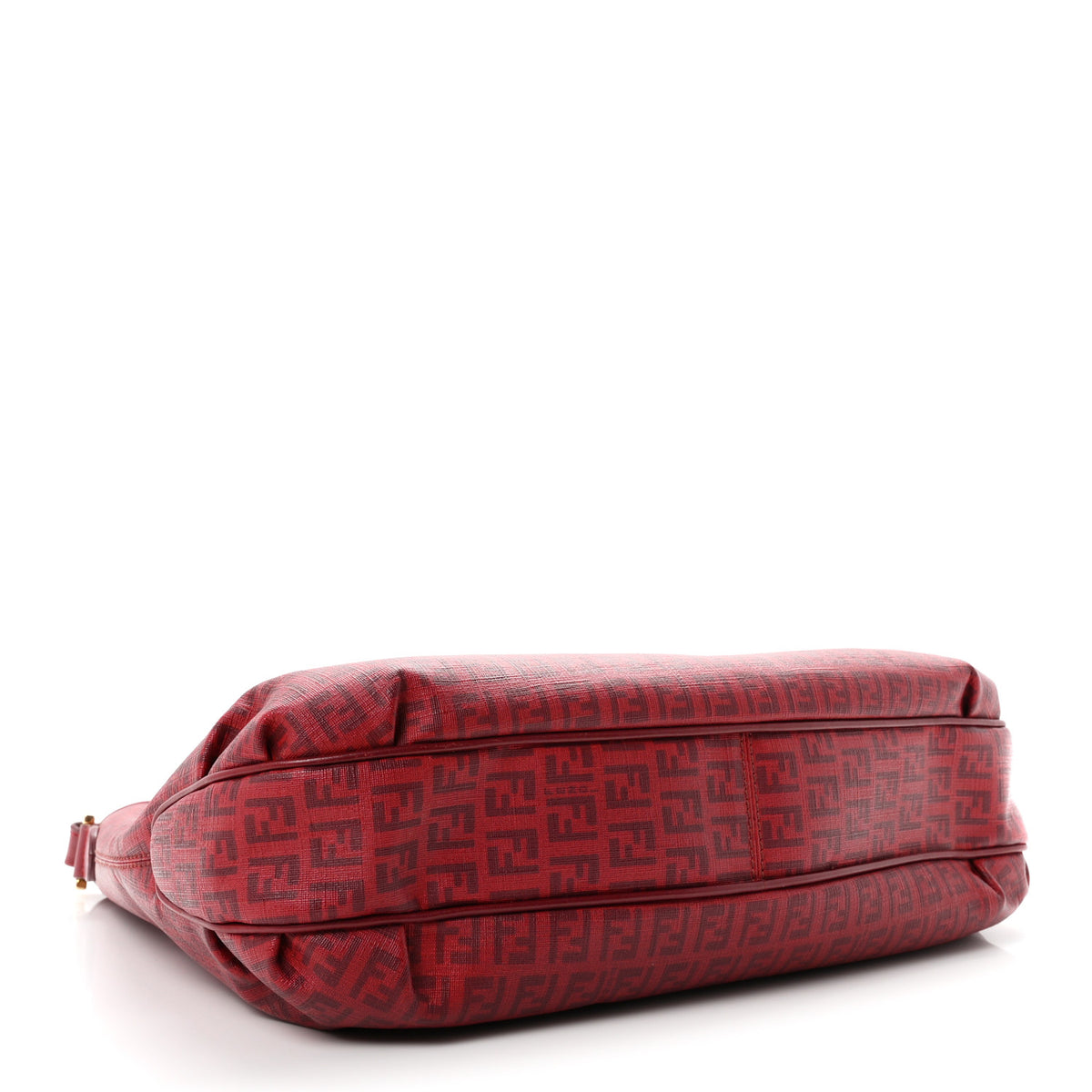 Fendi Zucchino Spalmati Vitello Hobo Bordeaux Rubino 4 of 11