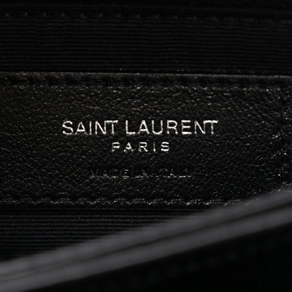 Saint Laurent Calfskin Y Quilted Monogram Toy Loulou Crossbody Bag Black 6 of 13