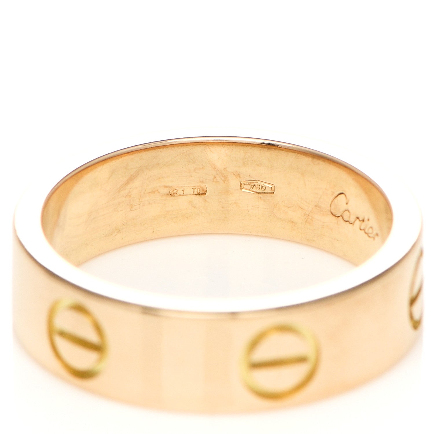 Cartier 18K Yellow Gold 5.5mm LOVE Ring 53 6.25 6 of 7
