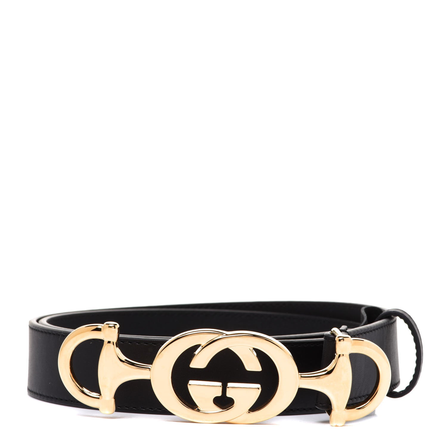 Gucci Calfskin Zumi 30mm Belt 85 34 Black 1 of 4