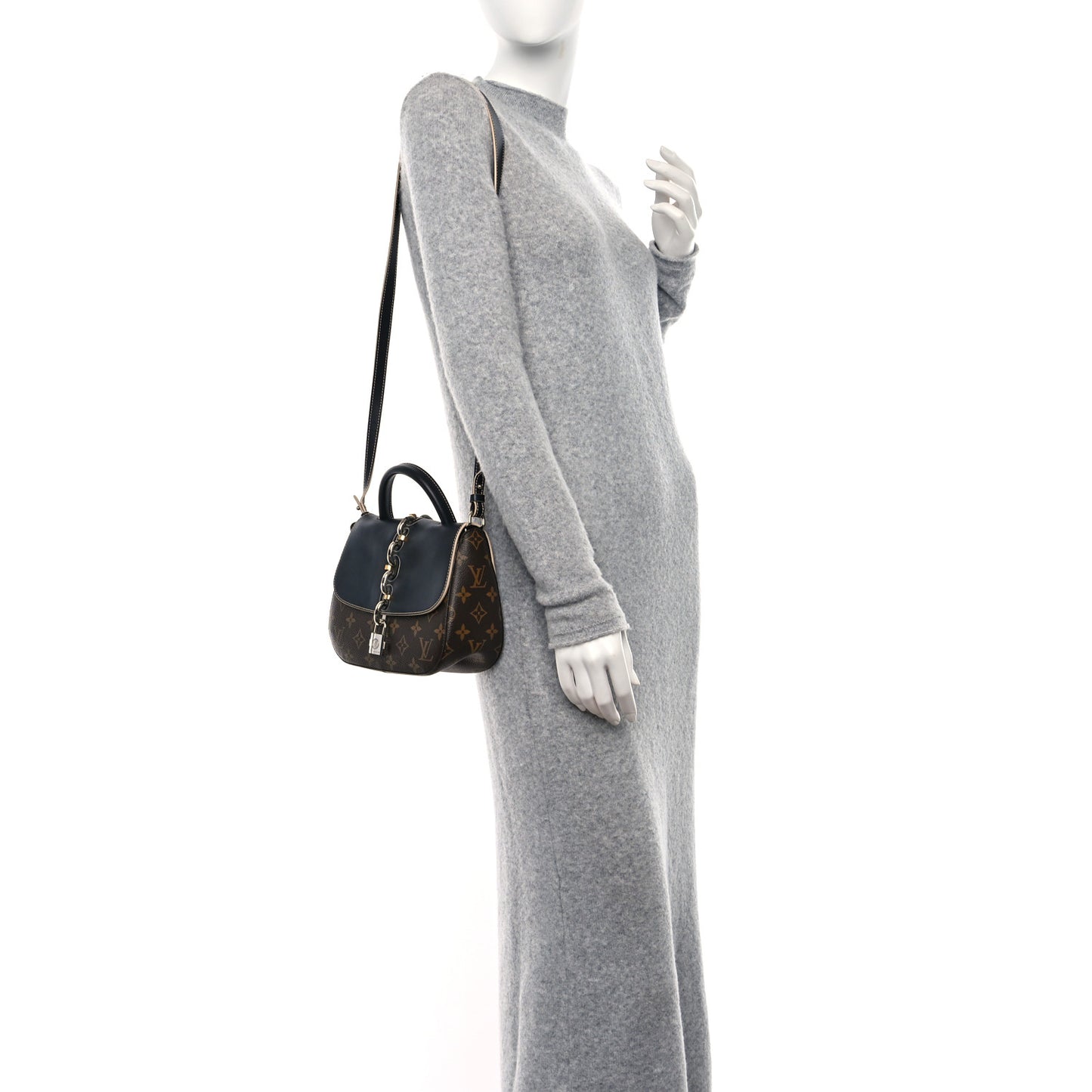 Calfskin Monogram Chain It Bag PM Black