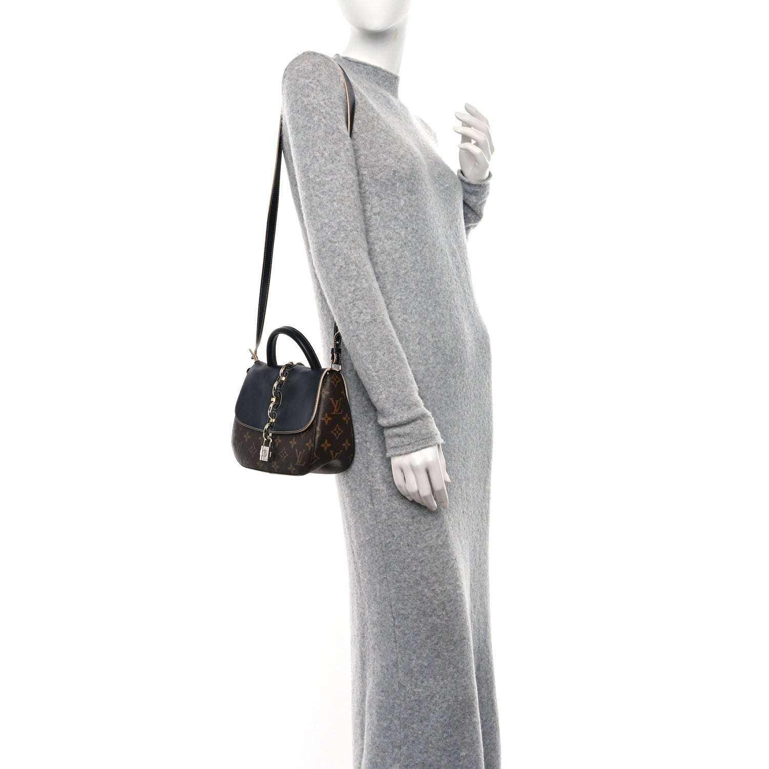 Louis Vuitton Calfskin Monogram Chain It Bag PM Black 2 of 8