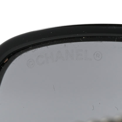 Chanel Acetate Metal Lambskin Square Chain Sunglasses 5210-Q-A Black Gray 7 of 8