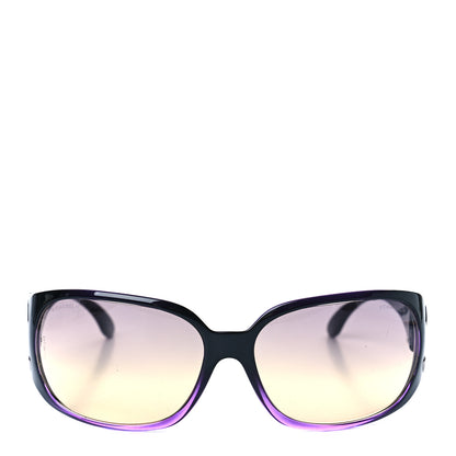 Chanel Acetate CC Sunglasses 6014 Black Purple 4 of 5