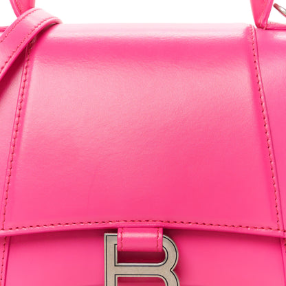 Balenciaga Shiny Box Calfskin Small Hourglass Top Handle Bag Acid Fuchsia 8 of 10