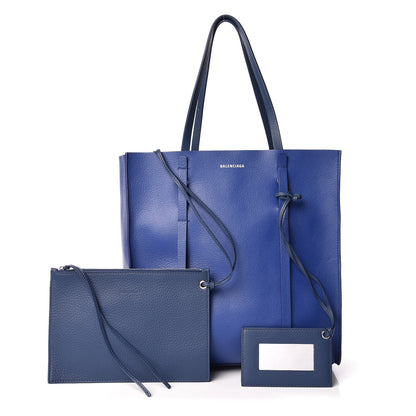 Balenciaga Calfskin Small Everyday Tote Bleu 3 of 14