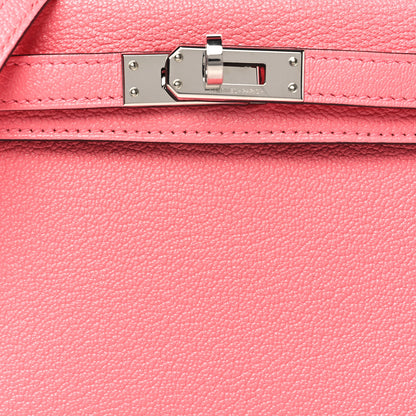 Hermes Chevre Mysore Verso Mini Kelly Sellier 20 Rose D'Ete Rouge H 8 of 11