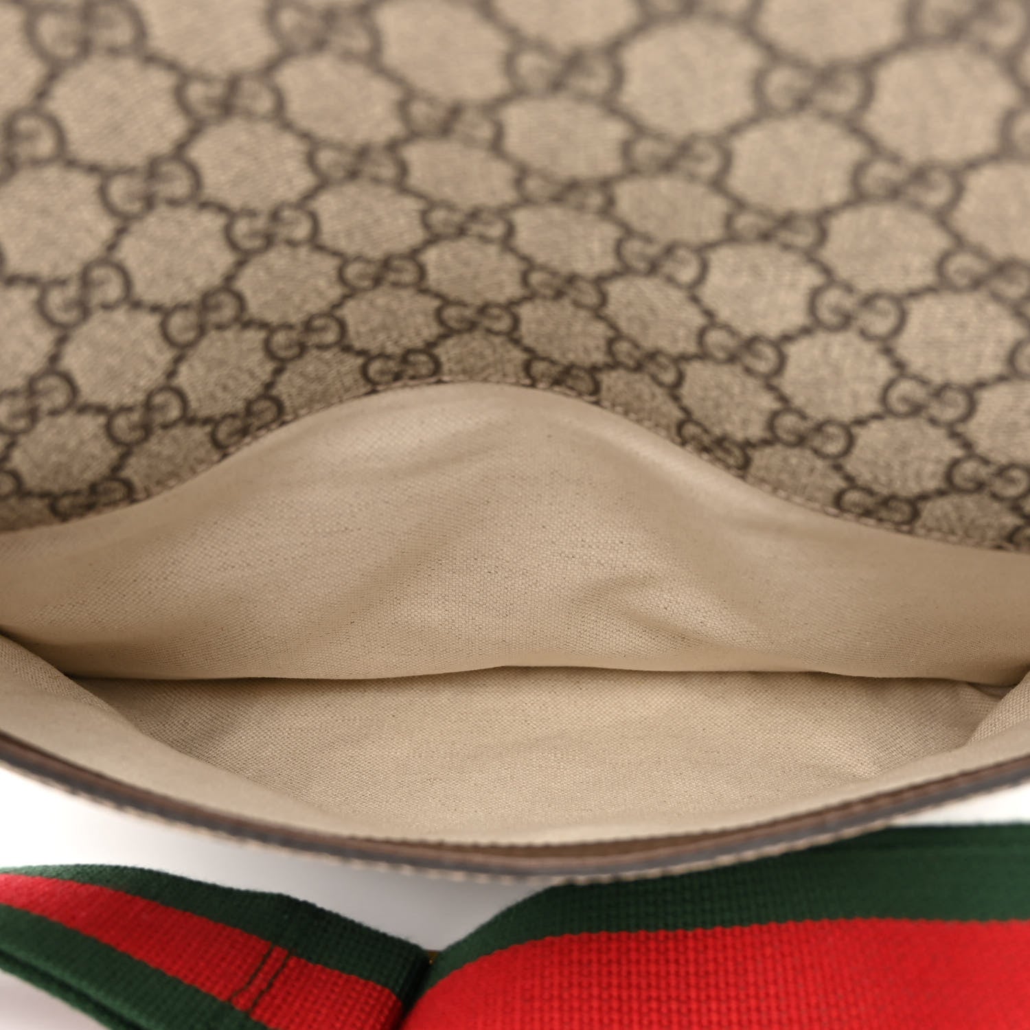 Gucci GG Supreme Monogram Web Neo Vintage Double Flap Messenger Bag Beige New Acero 6 of 11