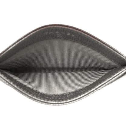 Chanel Metallic Caviar Quilted Card Holder Silver 5 of 11