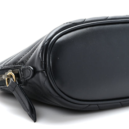 Gucci Calfskin Matelasse Large GG Marmont Pouch Cosmetic Case Black 8 of 10