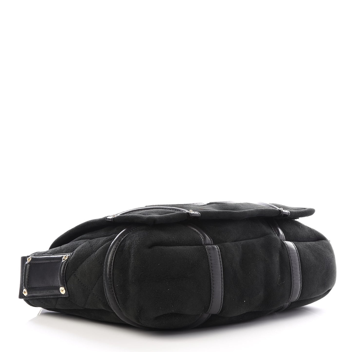 Suede Sparkling Winter Messenger Black