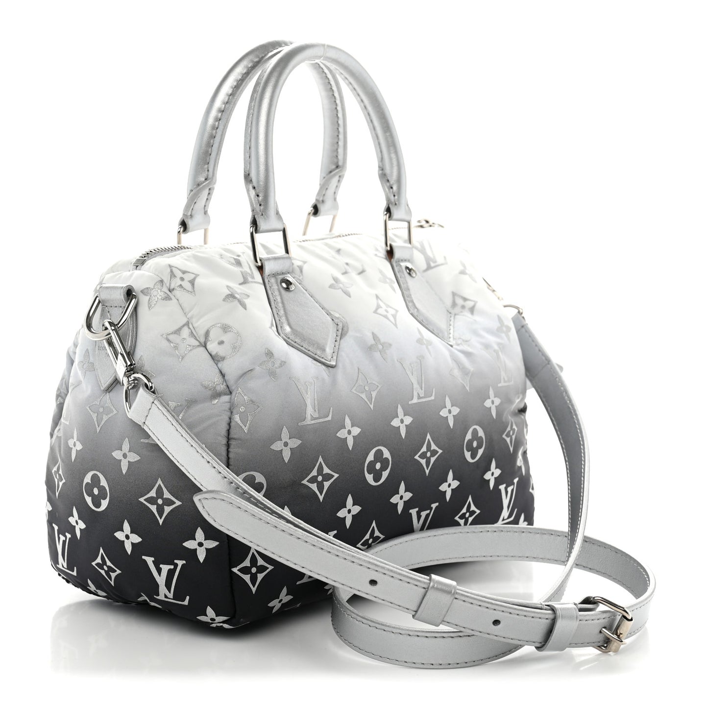 Nylon Monogram Gradient LV Snow Speedy Bandouliere 25 Frost