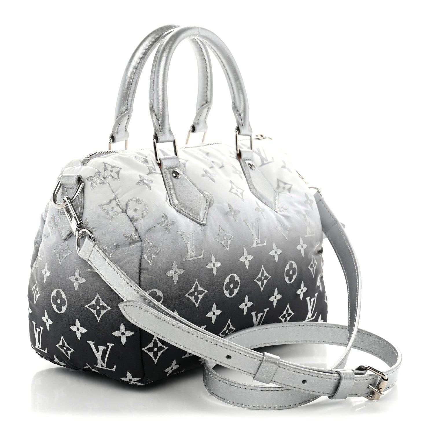 Louis Vuitton Nylon Monogram Gradient LV Snow Speedy Bandouliere 25 Frost 3 of 9