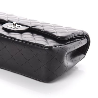 Chanel Lambskin Quilted Jumbo Double Flap Black 8 of 9