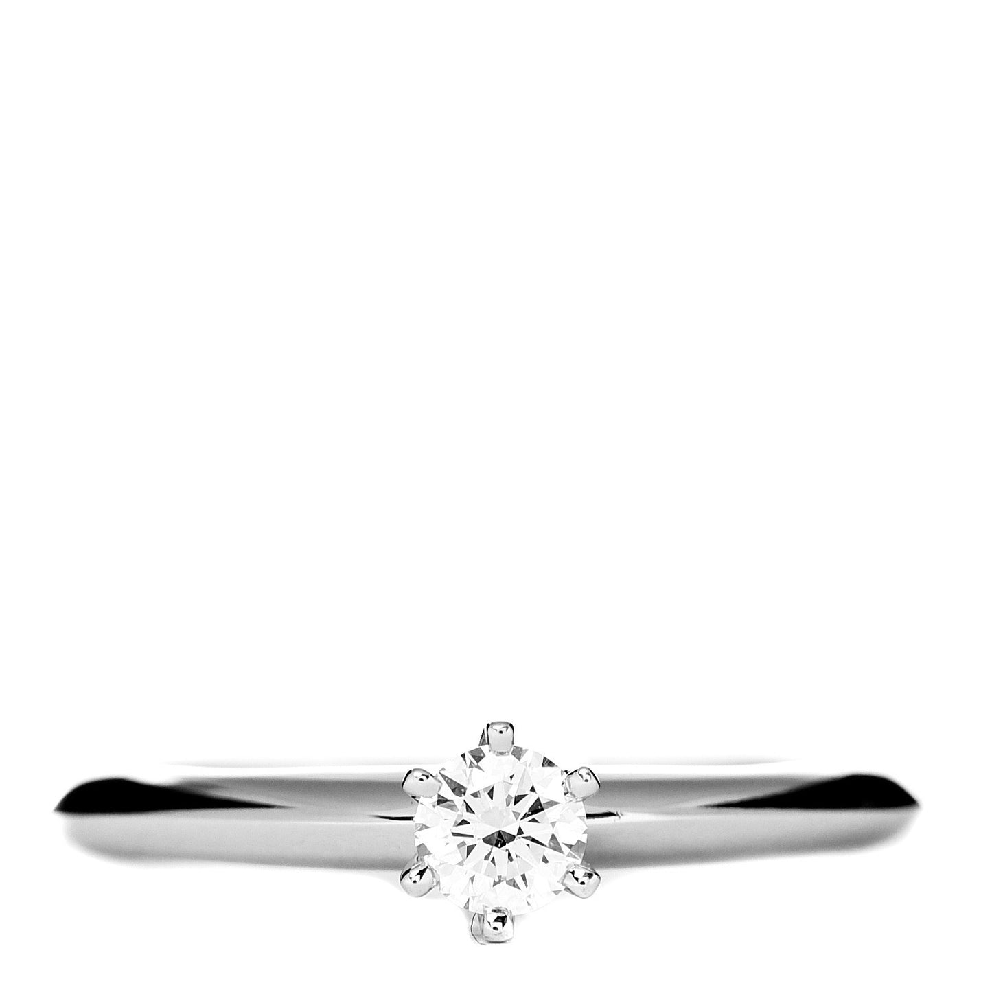 Platinum Diamond .19ct Solitaire Engagement Ring 50 5.25