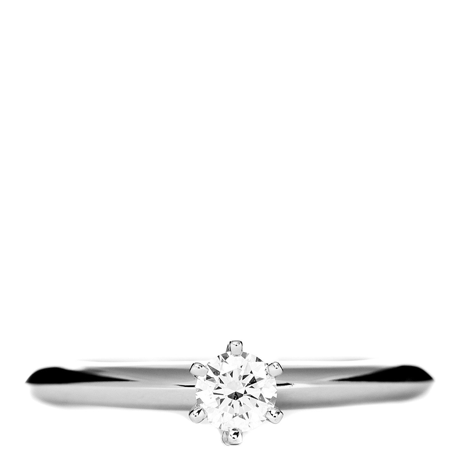 Tiffany Platinum Diamond .19ct Solitaire Engagement Ring 50 5.25 1 of 5